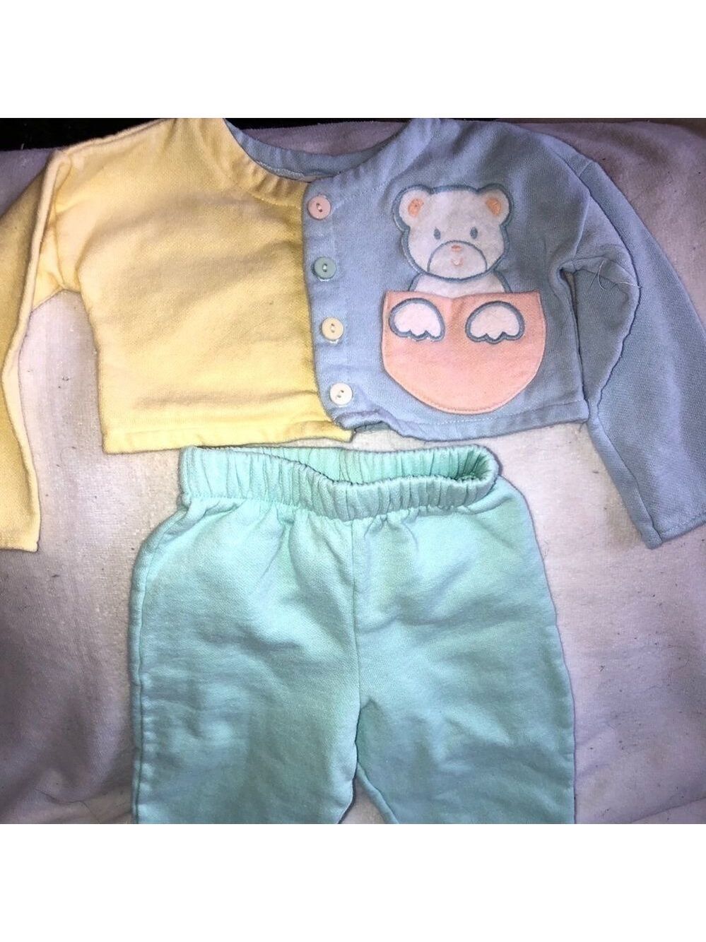 VINTAGE Doe Spun Infant 6-9M Sweatshirt/pant set